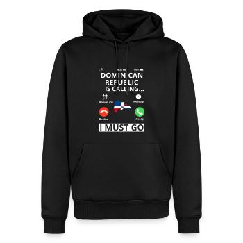 Dominican Republic Flag Dom Rep Flag Tour - Men’s Premium Organic Hoodie - black - Front - Nico (187cm)