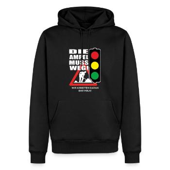Les feux de circulation doivent disparaître - Sweat à capuche Premium bio Homme - noir - Devant - Nico (187cm)