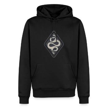 Latene Celtic symbol gray black - Men’s Premium Organic Hoodie - black - Front - Nico (187cm)