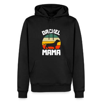 Chiens Maman Propriétaire de chien Cadeau de fête des mères Teckel - Sweat à capuche Premium bio Homme - noir - Devant - Nico (187cm)