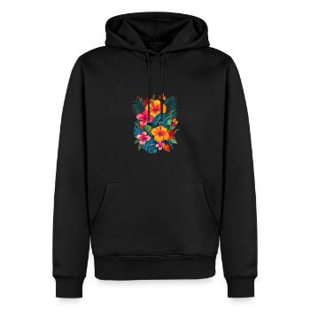 Floristin für eine Floristin - Männer Premium Bio Hoodie - Schwarz - Vorne - Nico (187cm)