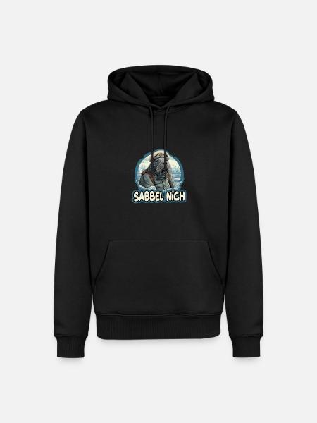 Sabbel Nich Walross Matrose - Männer Premium Bio Hoodie - Schwarz