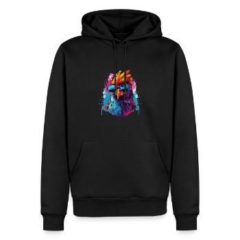 Cockatoo Kakadu mit Sonnenbrille 80s Style - Männer Premium Bio Hoodie - Schwarz - Vorne - Nico (187cm)
