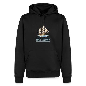 Papierschiff Papierboot Papierschiffchen - Männer Premium Bio Hoodie - Schwarz - Vorne - Nico (187cm)