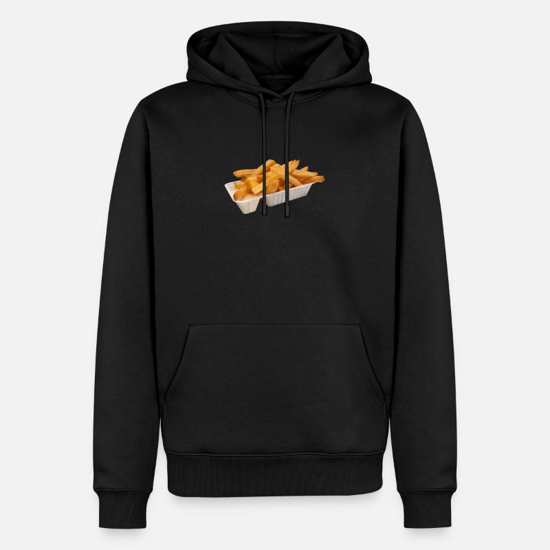 Pommes Zeug - Männer Premium Bio Hoodie - Schwarz