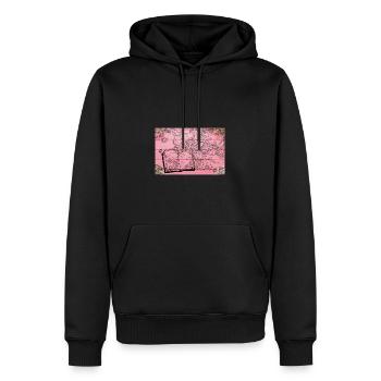 Blumen aus Büchern, die Bücher lesen, Blumen und Bücher - Männer Premium Bio Hoodie - Schwarz - Vorne - Nico (187cm)