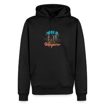 charpentier menuiserie menuiserie profession de menuisier - Sweat à capuche Premium bio Homme - noir - Devant - Nico (187cm)