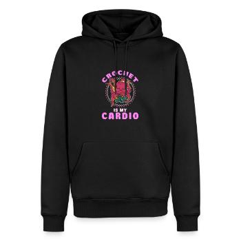 Knitting Knitter Crochet Wool Yarn Crochet Hook - Men’s Premium Organic Hoodie - black - Front - Nico (187cm)
