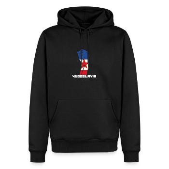 Jugoslavija Yugoslavia Jugo Tito SFRJ Jugoslawien - Männer Premium Bio Hoodie - Schwarz - Vorne - Nico (187cm)