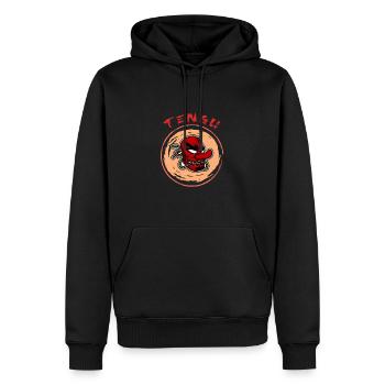 Japanische Tengu Hannya Kitsune Maske - Männer Premium Bio Hoodie - Schwarz - Vorne - Nico (187cm)