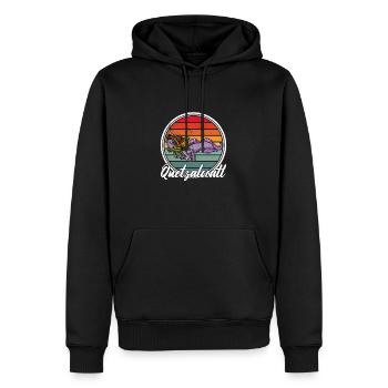 Quetzalcoatl Axolotl Mexique Divinité Aztèque - Sweat à capuche Premium bio Homme - noir - Devant - Nico (187cm)