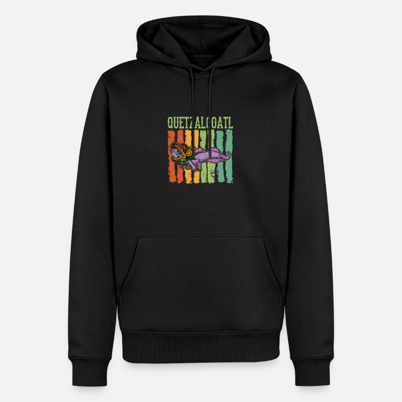 Quetzalcoatl Axolotl Mexique Divinité Aztèque - Sweat à capuche Premium bio Homme - noir