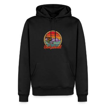 Quetzalcoatl Axolotl Mexique Divinité Aztèque - Sweat à capuche Premium bio Homme - noir - Devant - Nico (187cm)