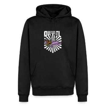 Quetzalcoatl Axolotl Mexique Divinité Aztèque - Sweat à capuche Premium bio Homme - noir - Devant - Nico (187cm)