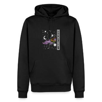 Quetzalcoatl Axolotl Mexique Divinité Aztèque - Sweat à capuche Premium bio Homme - noir - Devant - Nico (187cm)