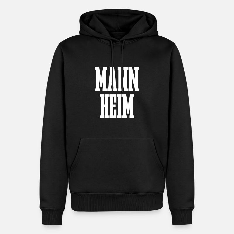 Mannheim - Männer Premium Bio Hoodie - Schwarz
