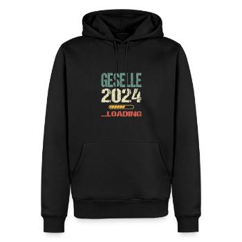 Geselle 2024 Loading Abschluss Prüfung Bestanden - Männer Premium Bio Hoodie - Schwarz - Vorne - Nico (187cm)