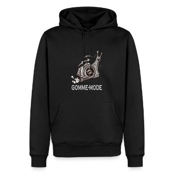Gommemode - Men’s Premium Organic Hoodie - black - Front - Nico (187cm)
