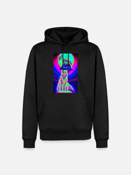 Lone Wolf 1 - Men’s Premium Organic Hoodie - black