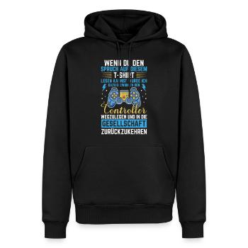Wenn Du Den Spruch Auf Diesem T-Shirt Lesen Kannst - Männer Premium Bio Hoodie - Schwarz - Vorne - Nico (187cm)