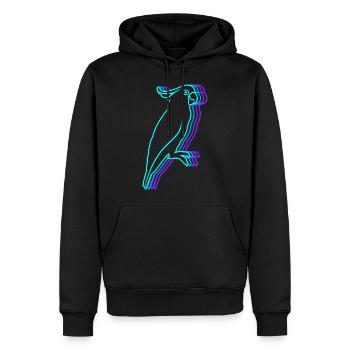 Cacatoès Vintage Cacatoès Femmes Oiseau Perroquet - Sweat à capuche Premium bio Homme - noir - Devant - Nico (187cm)