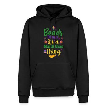 Mardi Gras Parade Carnaval Carnaval Célébration - Sweat à capuche Premium bio Homme - noir - Devant - Nico (187cm)
