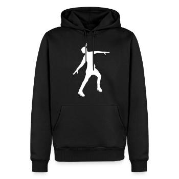 Grace sur la glace : le patinage artistique à la perfection - Sweat à capuche Premium bio Homme - noir - Devant - Nico (187cm)