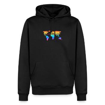 La diversité est belle. Égalité des droits pour tous. - Sweat à capuche Premium bio Homme - noir - Devant - Nico (187cm)