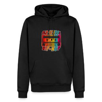 80er Jahre Retro Vintage Kostüm Karneval 80's - Männer Premium Bio Hoodie - Schwarz - Vorne - Nico (187cm)