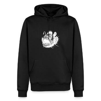 Poissons-grenouilles effrayants des profondeurs de la mer - Sweat à capuche Premium bio Homme - noir - Devant - Nico (187cm)