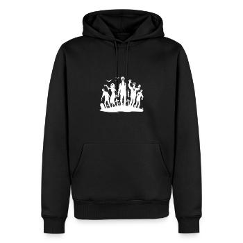 Creepy Graveyard Zombie Monster - Men’s Premium Organic Hoodie - black - Front - Nico (187cm)