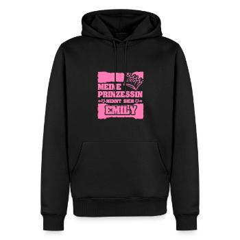 Geschenk für Emily - Männer Premium Bio Hoodie - Schwarz - Vorne - Nico (187cm)
