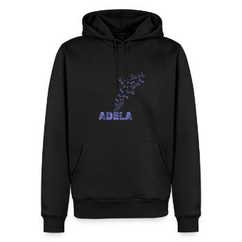 Geschenk für Adela - Männer Premium Bio Hoodie - Schwarz - Vorne - Nico (187cm)