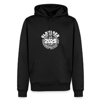 2029 - Männer Premium Bio Hoodie - Schwarz - Vorne - Nico (187cm)