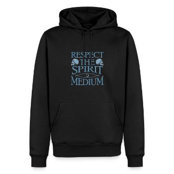 Professional Ghost Hunter Funny Respect Medium - Männer Premium Bio Hoodie - Schwarz - Vorne - Nico (187cm)