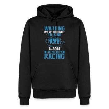 Drachenboot Trainer und Drachenboot - Männer Premium Bio Hoodie - Schwarz - Vorne - Nico (187cm)