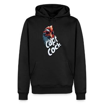 Capt Cock - Men’s Premium Organic Hoodie - black - Front - Nico (187cm)