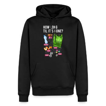 Réduire, Réutiliser, Recycler, Recycler, Recycler, Jour de la Terre - Sweat à capuche Premium bio Homme - noir - Devant - Nico (187cm)