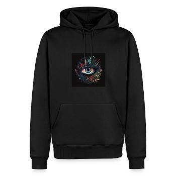 TRIPPY - Sweat à capuche Premium bio Homme - noir - Devant - Nico (187cm)