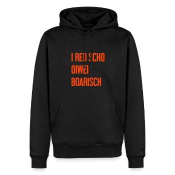 I red scho oiwei boarisch - Sweat à capuche Premium bio Homme - noir - Devant - Nico (187cm)