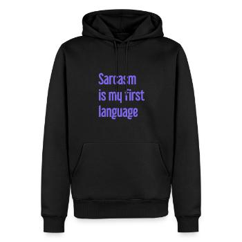Sarcasme Pro - Sweat à capuche Premium bio Homme - noir - Devant - Nico (187cm)
