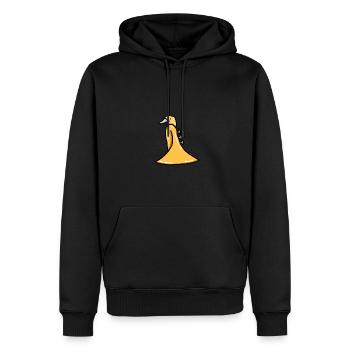 CANARD TROMPETTE - Sweat à capuche Premium bio Homme - noir - Devant - Nico (187cm)