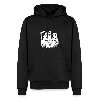 Fantômes effrayants fête d’Halloween - Sweat à capuche Premium bio Homme - noir - Devant - Nico (187cm)