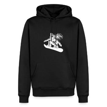 Snowboarderin Cooles Snowboard Design - Männer Premium Bio Hoodie - Schwarz - Vorne - Nico (187cm)