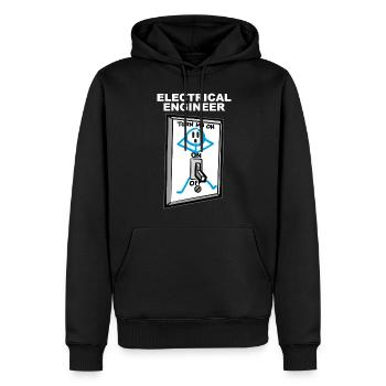 Elektroingenieur Humor - Männer Premium Bio Hoodie - Schwarz - Vorne - Nico (187cm)
