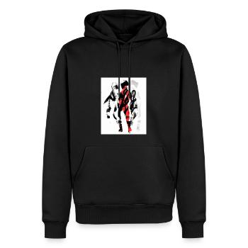 Collection Peoples - Männer Premium Bio Hoodie - Schwarz - Vorne - Nico (187cm)