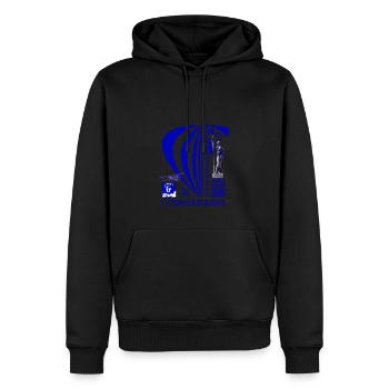 Splendide parfaitement. Bleu. - Sweat à capuche Premium bio Homme - noir - Devant - Nico (187cm)