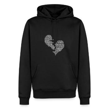 Cœur brisé dans les relations Cadeau - Sweat à capuche Premium bio Homme - noir - Devant - Nico (187cm)