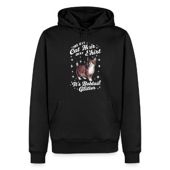 Katze American Bobtail Geschenk - Männer Premium Bio Hoodie - Schwarz - Vorne - Nico (187cm)