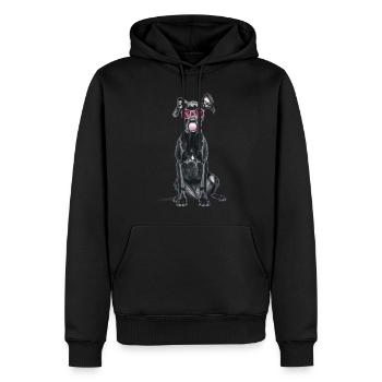 Deutsche Dogge - Männer Premium Bio Hoodie - Schwarz - Vorne - Nico (187cm)
